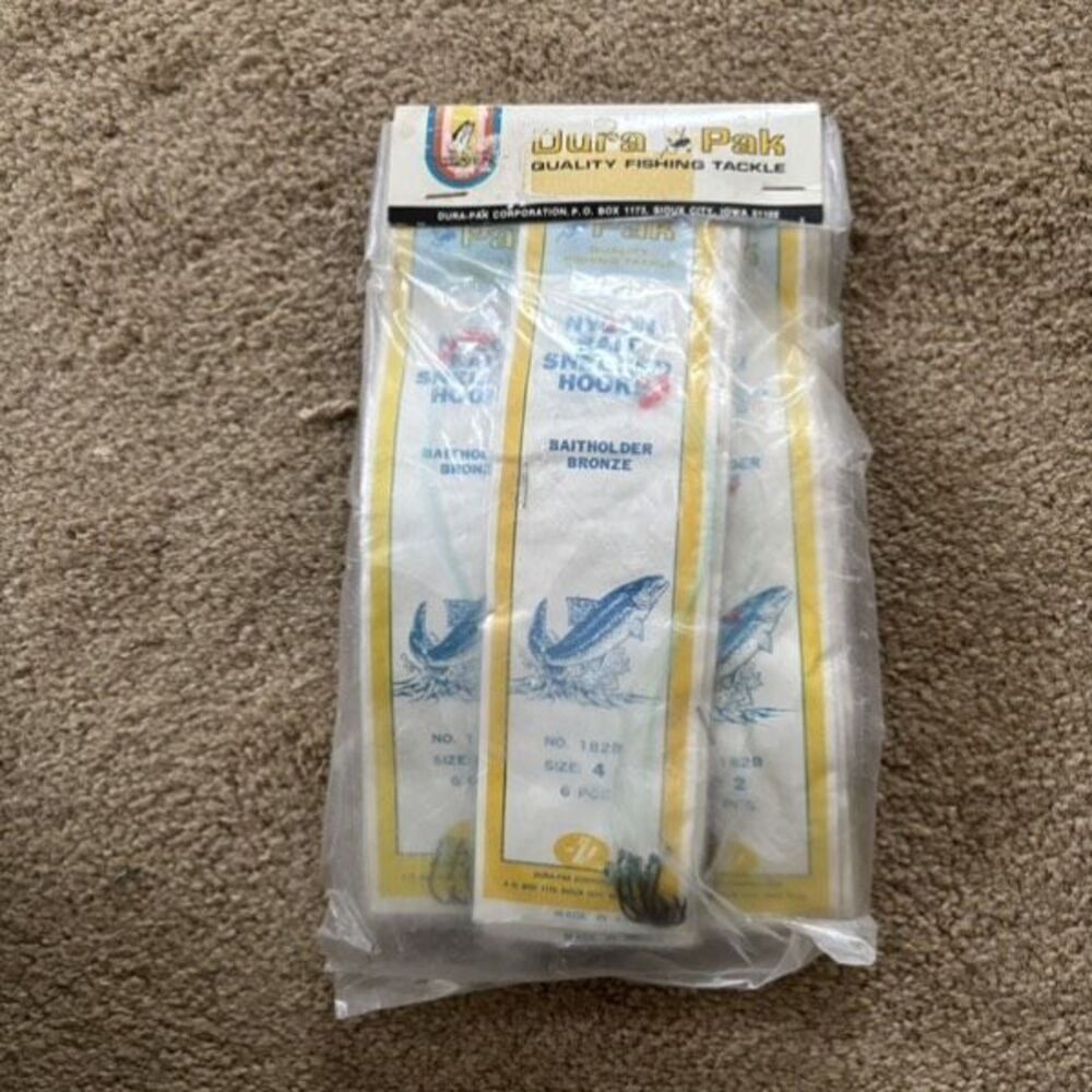 Dura Pak Baitholder Bronze Nylon Bait Shelled Hooks *Read*